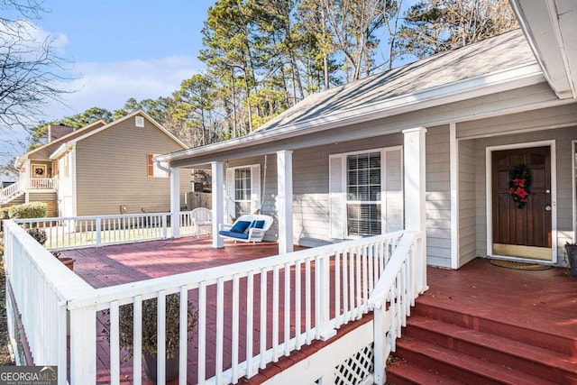 1276 Westover Trce NW, Acworth, GA 30102 - wooden porch with stairway