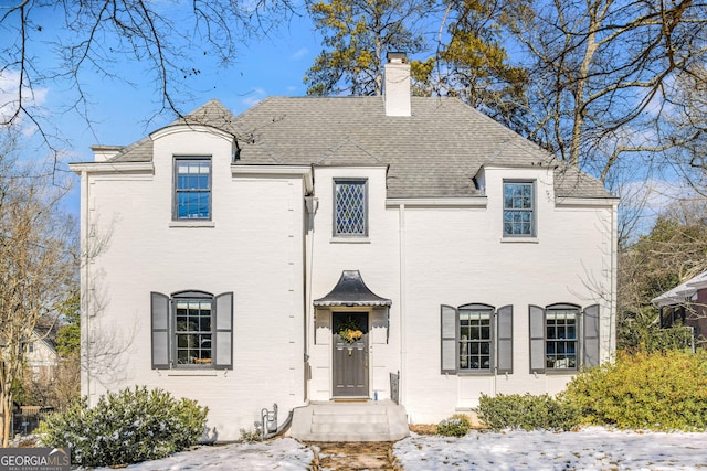 view of french country inspired facade