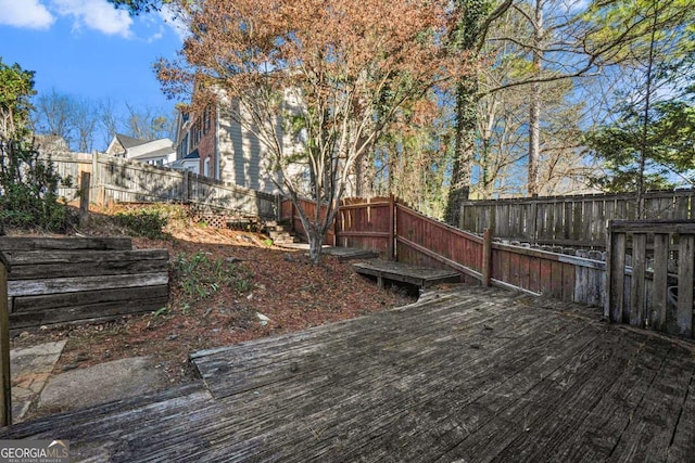 view of wooden deck