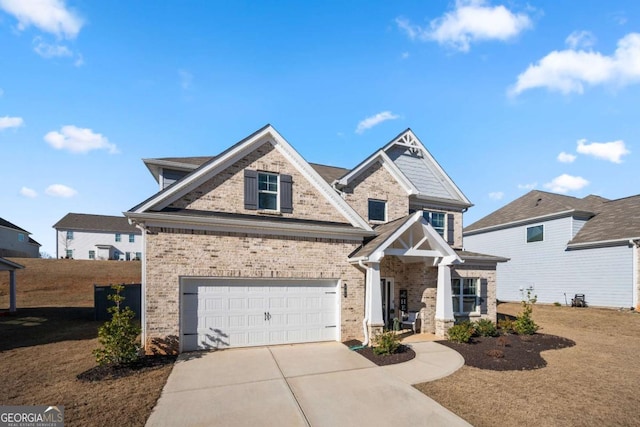 craftsman-style house featuring a garage