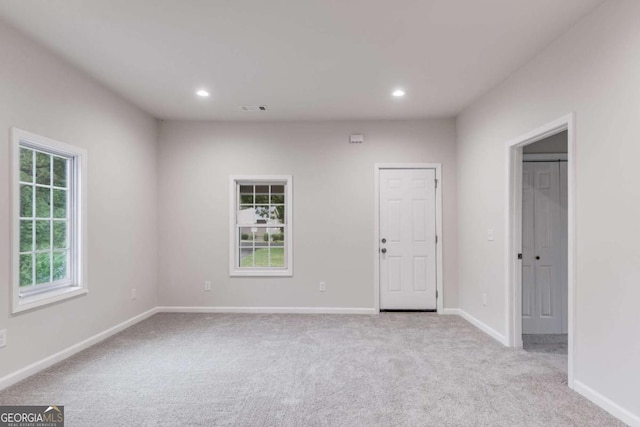 view of carpeted spare room