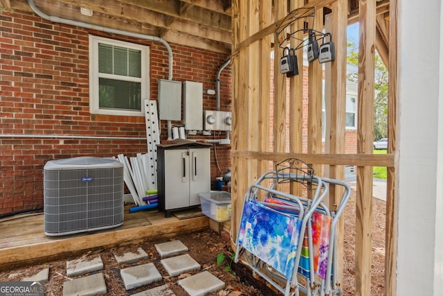 view of patio featuring central AC