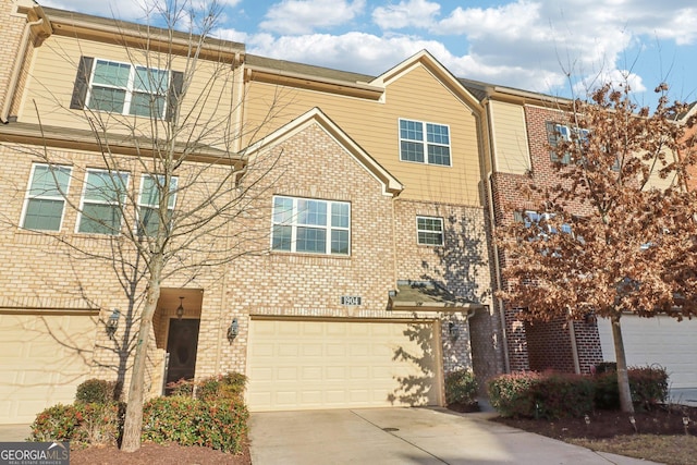 view of property with a garage