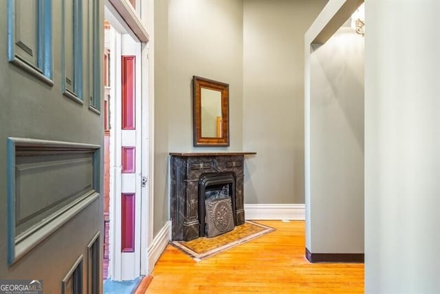 interior space featuring wood-type flooring