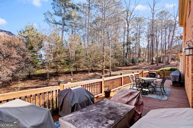 deck with grilling area