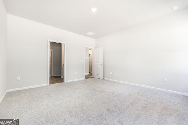 unfurnished bedroom with carpet floors