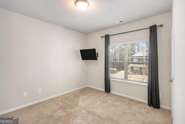 view of carpeted empty room