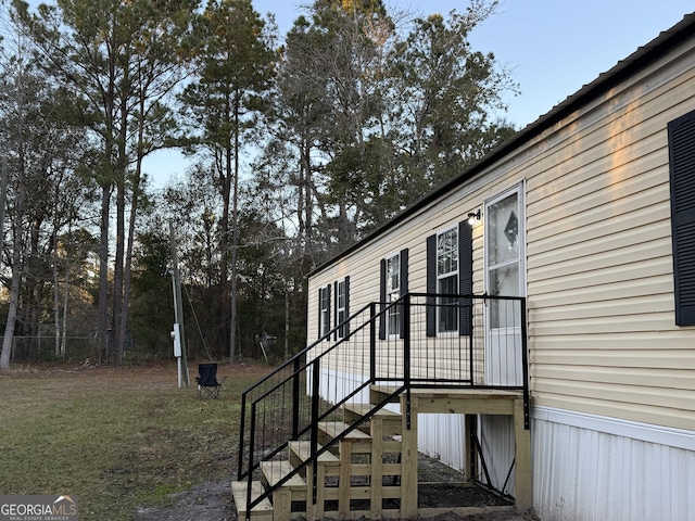 view of side of property