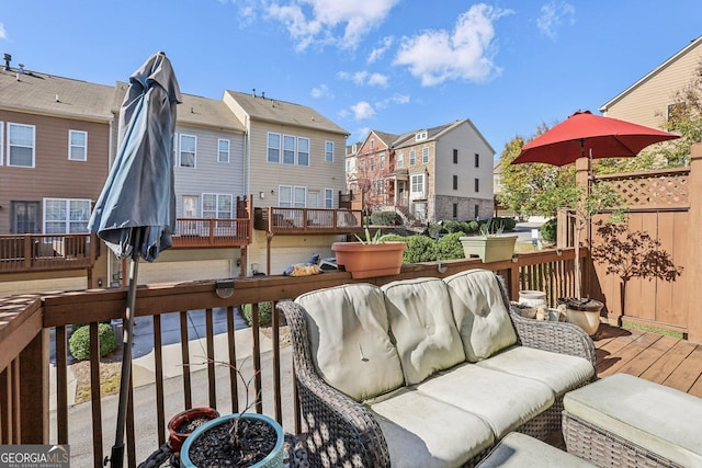 view of wooden deck