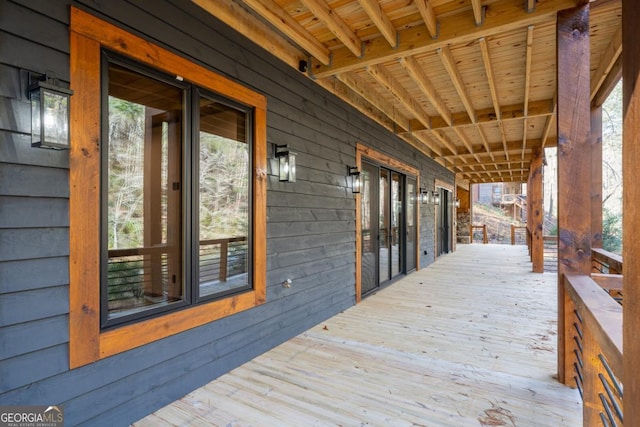 view of wooden deck