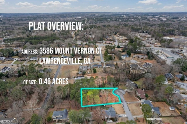 3586 Mount Vernon Ct, Lawrenceville GA, 30044 land for sale