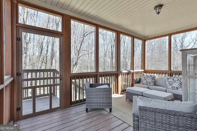 view of sunroom