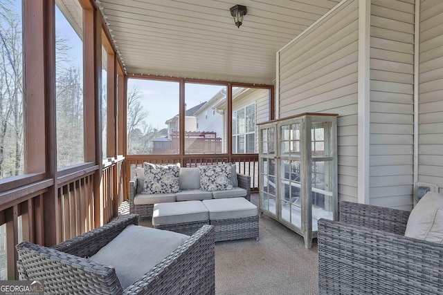 view of sunroom