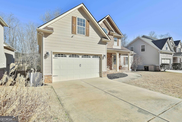 view of front facade with a garage