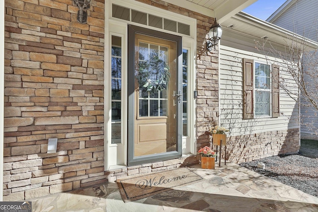 view of doorway to property