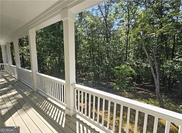 view of wooden deck