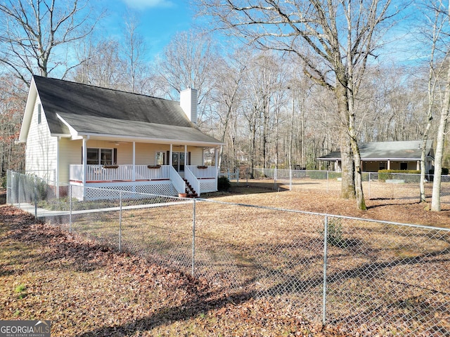 view of front of house with a porch