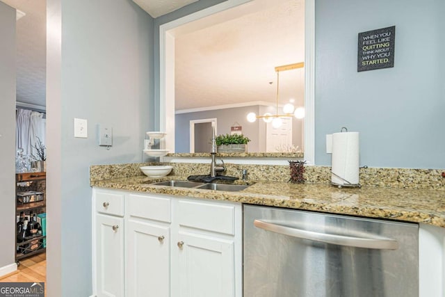 bathroom featuring hardwood / wood-style floors, vanity, and ornamental molding