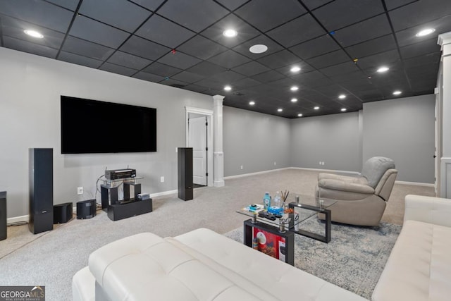 view of carpeted living room