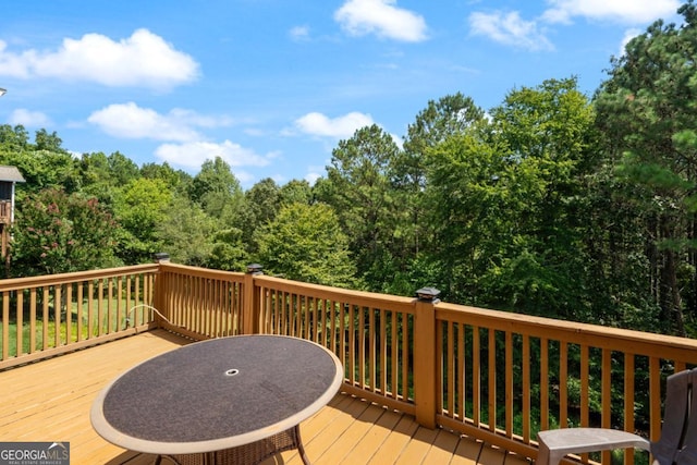 view of wooden terrace