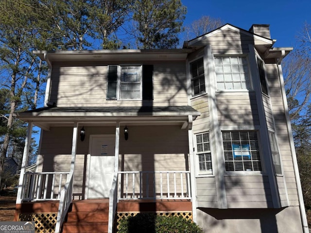 view of front of house featuring a porch