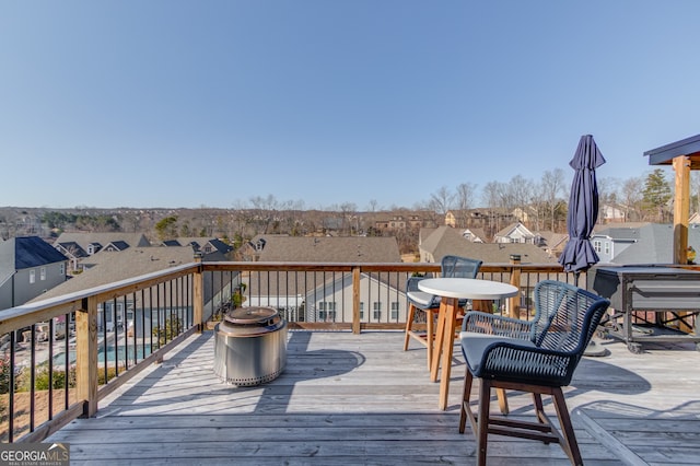 view of wooden deck