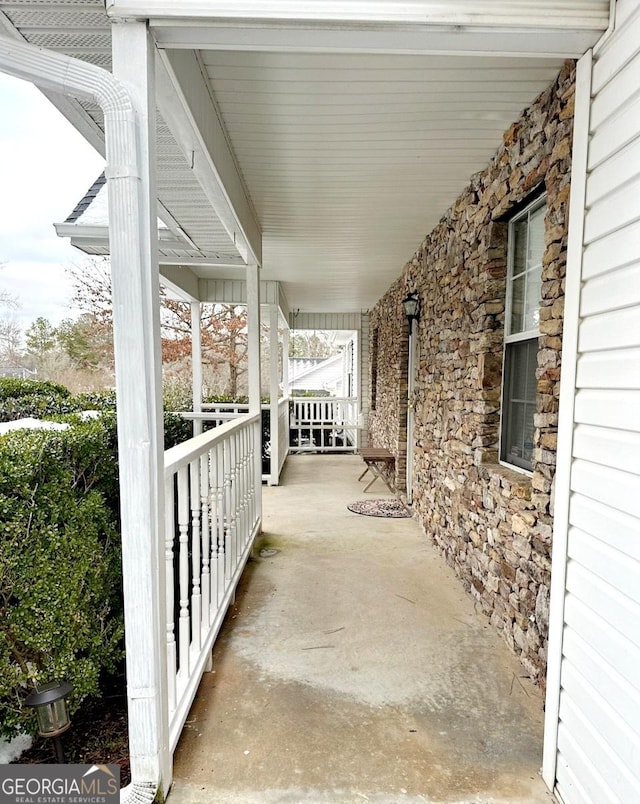 view of patio with covered porch