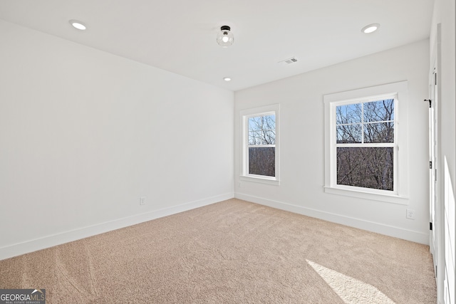 view of carpeted empty room