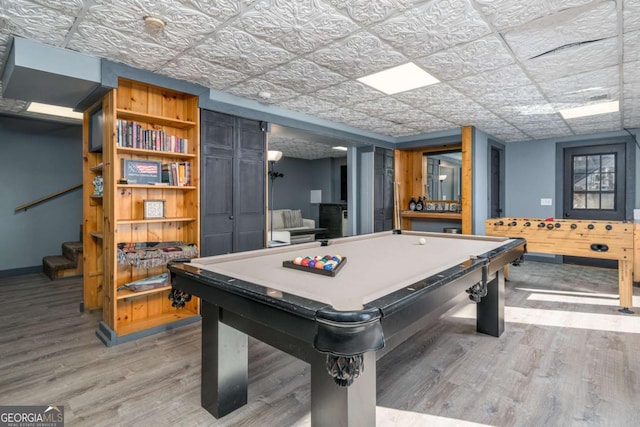 170 Walnut Rdg, Ellijay, GA 30536 - game room with wood finished floors, baseboards, and billiards table