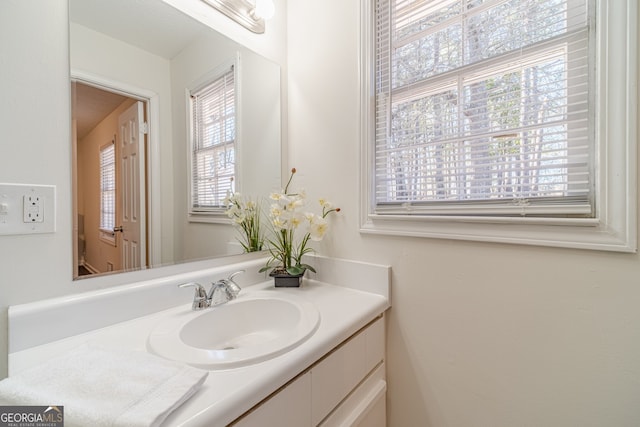 bathroom featuring vanity