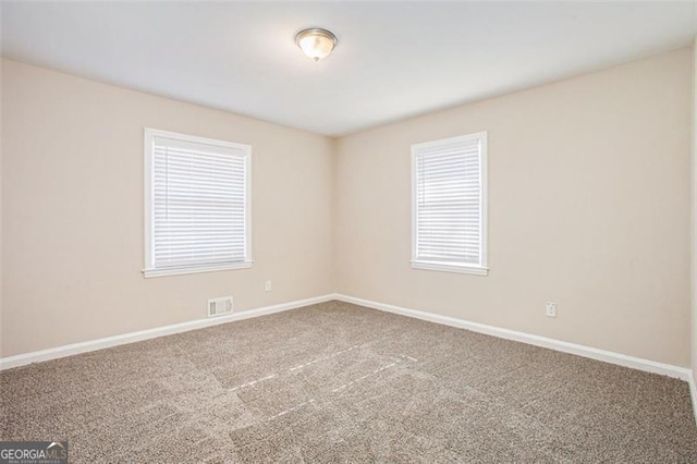 view of carpeted empty room