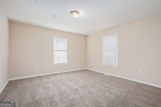 view of carpeted empty room