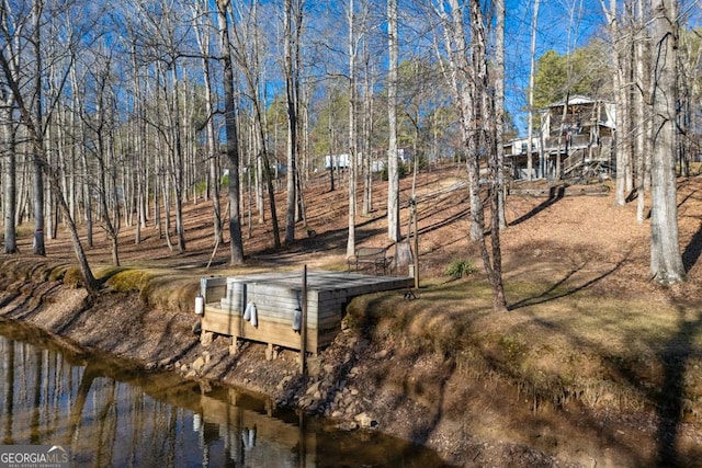 view of property's community featuring a water view