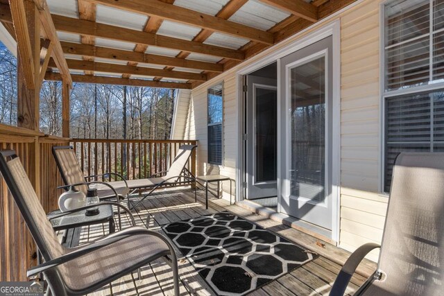 view of wooden deck