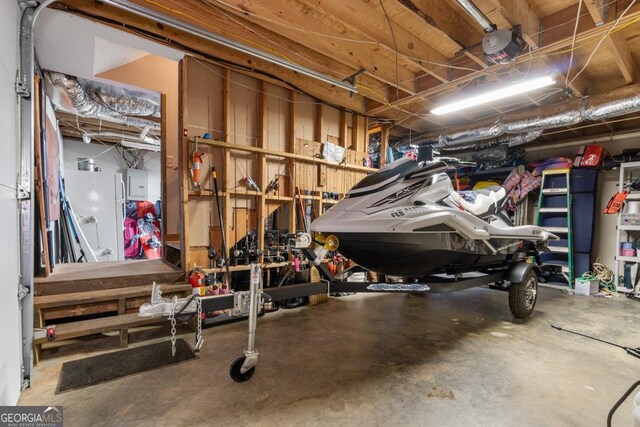 garage featuring electric panel