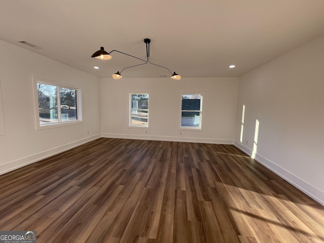 interior space featuring dark wood-type flooring