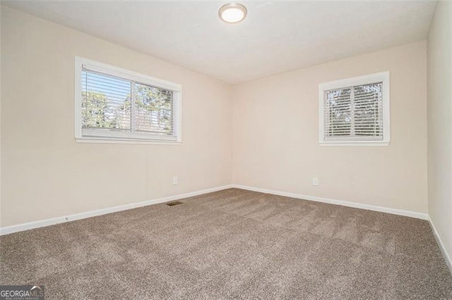 view of carpeted empty room