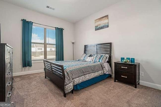 view of carpeted bedroom