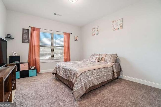 bedroom with carpet floors