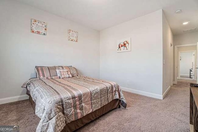 view of carpeted bedroom