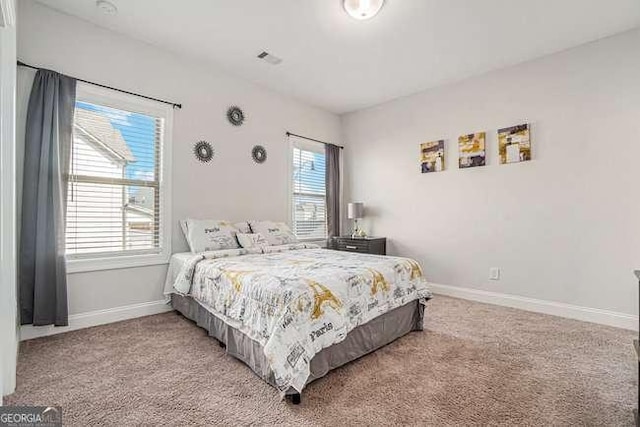 view of carpeted bedroom