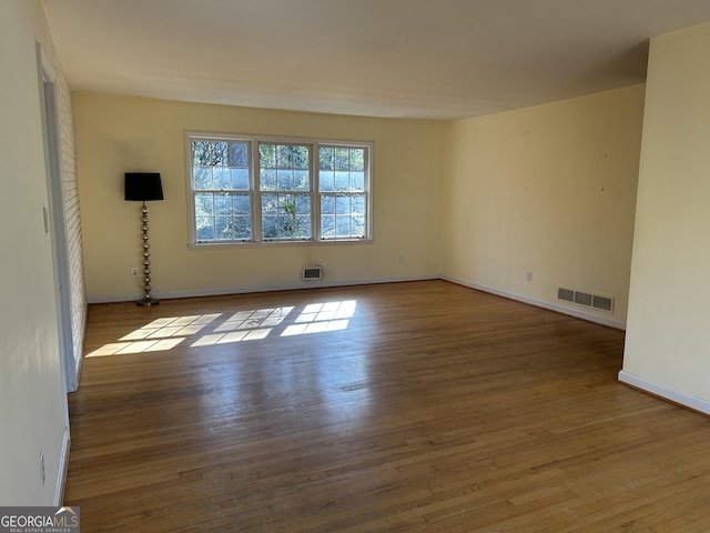 empty room featuring light wood-type flooring