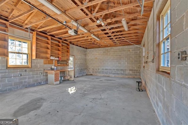 misc room featuring concrete flooring