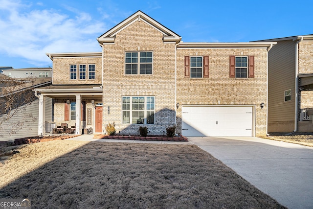 view of front facade with a garage