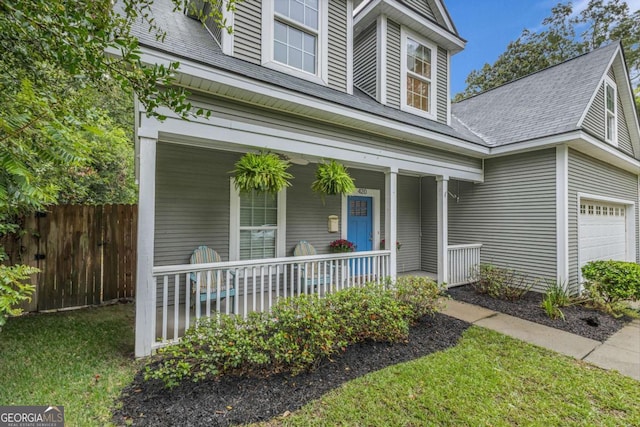 property entrance with a porch