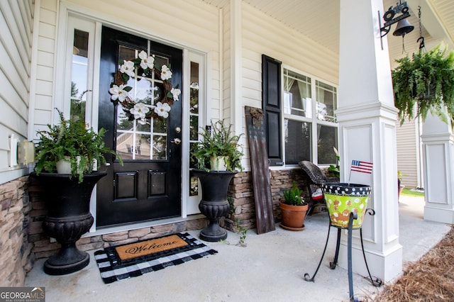 view of doorway to property