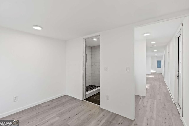 unfurnished room featuring light hardwood / wood-style floors