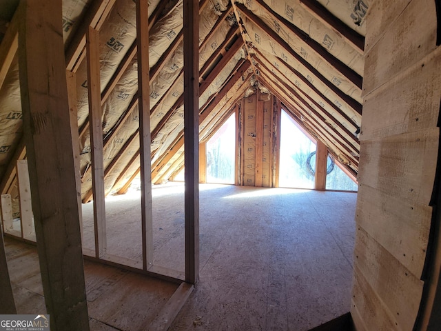 view of attic