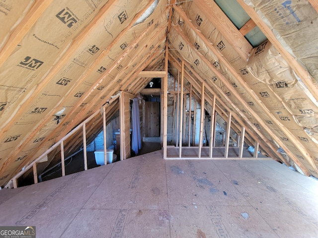 view of attic