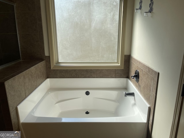 bathroom featuring a tub